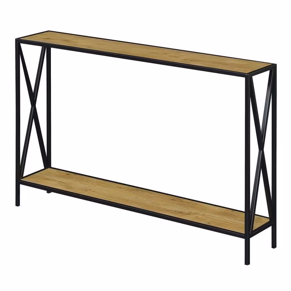 Tucson Console Table, English Oak & Black